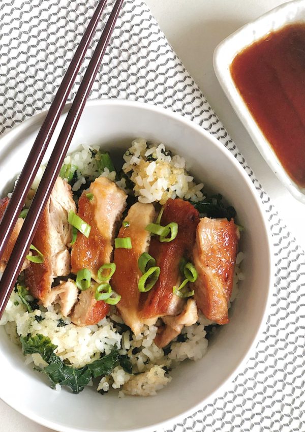 Chicken Teriyaki with Crispy Rice and Kale