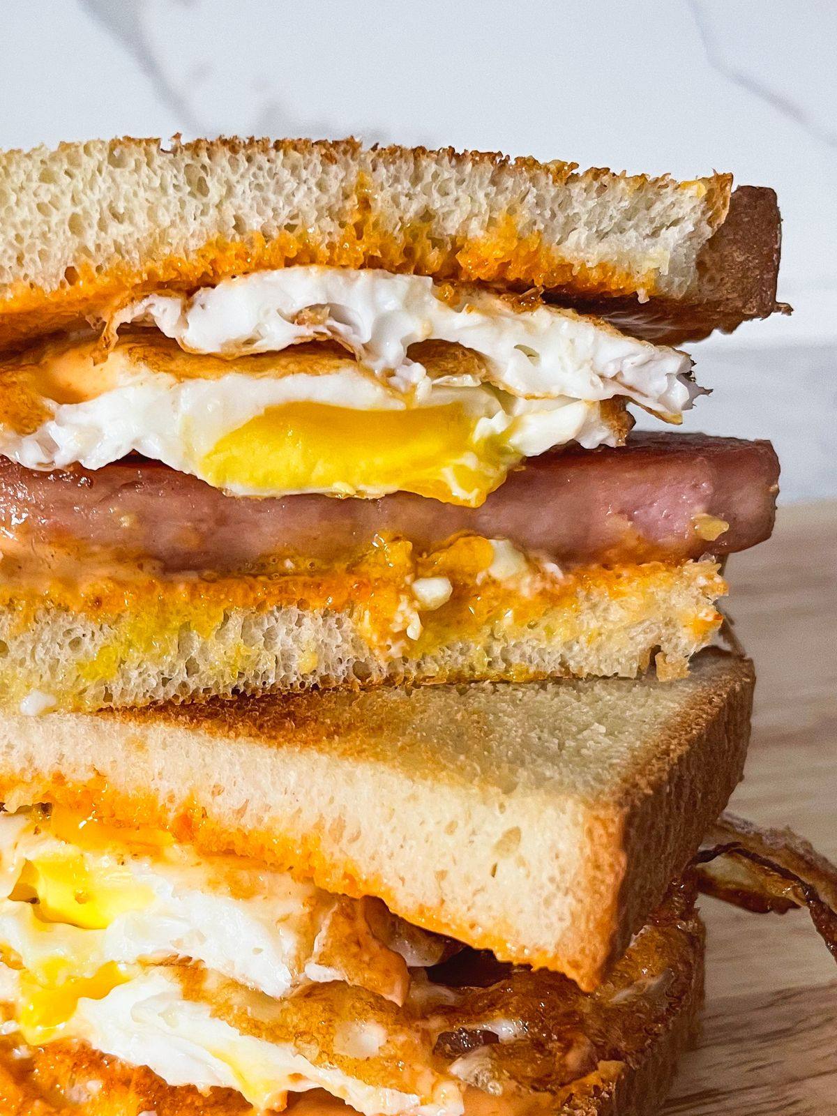 Spam and Eggs Sandwich with Spicy Mayo - Toast to Home