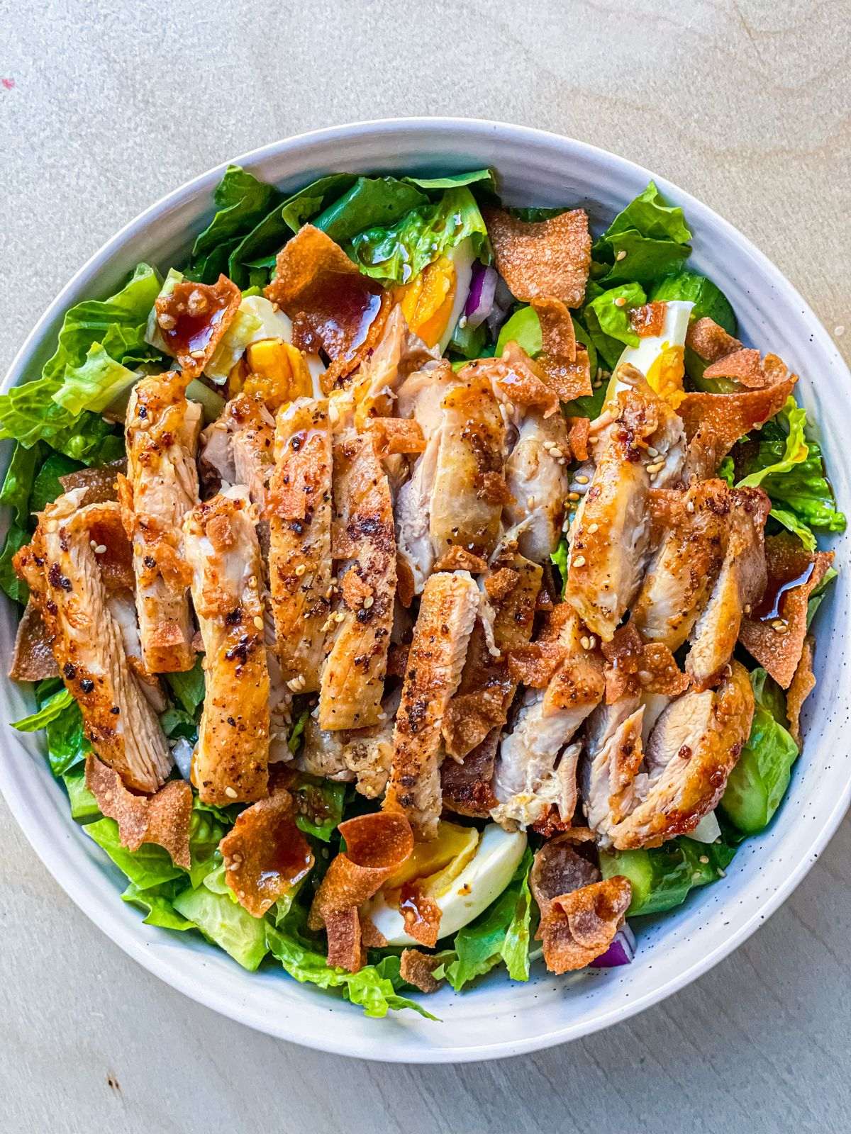 Asian Chicken Salad with Soy Ponzu Dressing Toast to Home