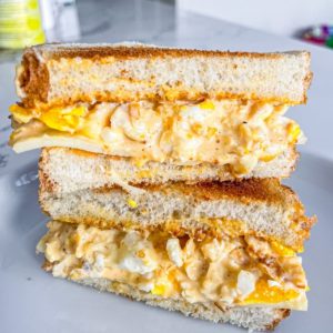 fried egg salad sandwich