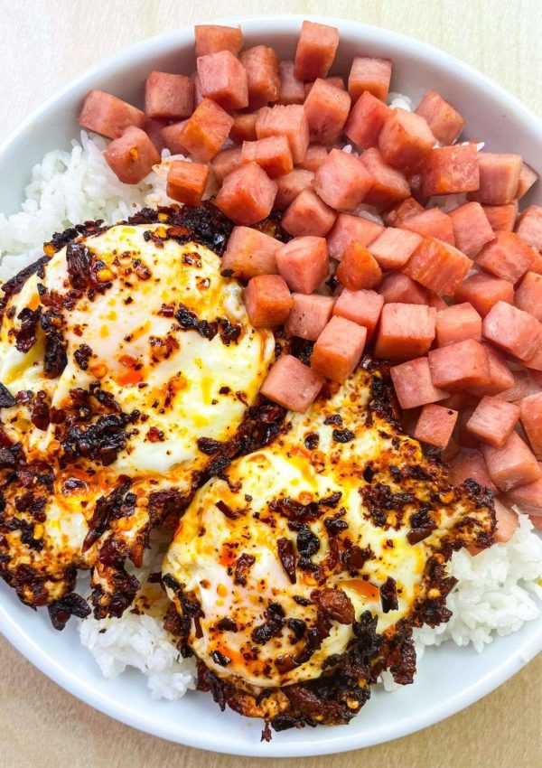 Spam and Chili Oil Fried Egg