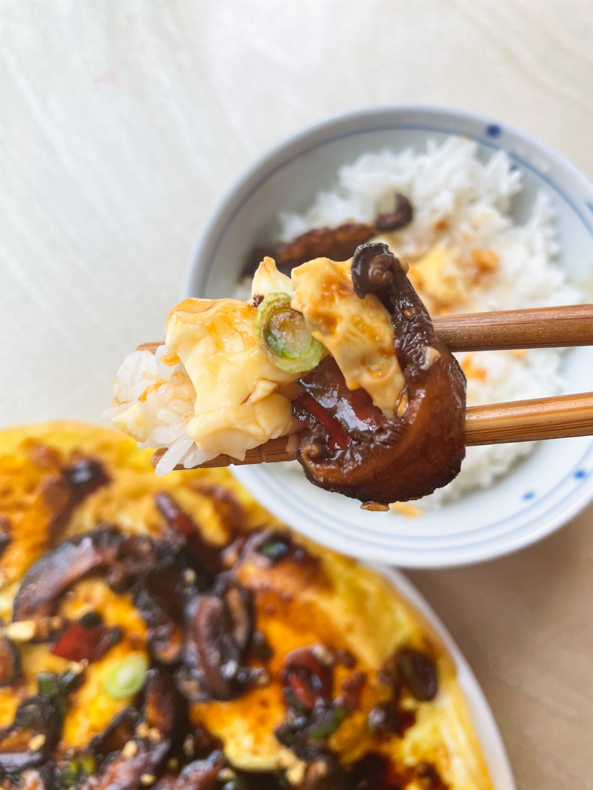 Egg Tofu with Mushrooms - Toast to Home