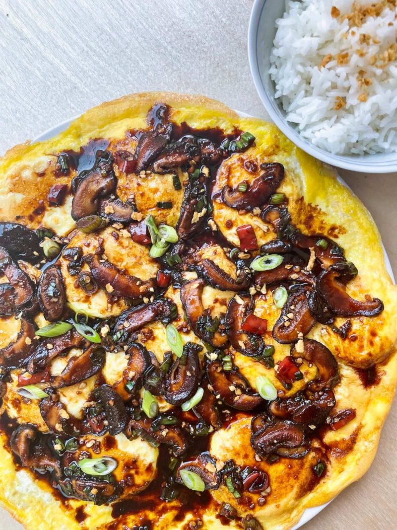 Egg Tofu with Mushrooms - Toast to Home